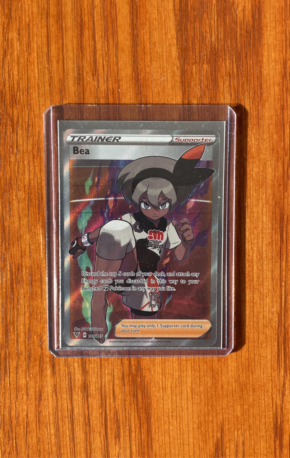 pokemon bea card Raihan Leon Hop Nessa Bede - 6 Holo Autograph Set - Crown Zenith clear acrylic holder that perfectly accentuates the stunning visual design and character artwork Bea - 180/185 - Full
