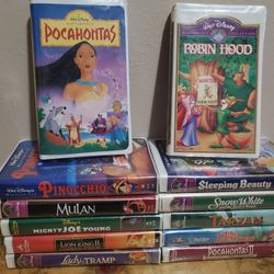 Walt Disney VHS Vintage Movie Collection! 12 Great Classic Disney Movies! 