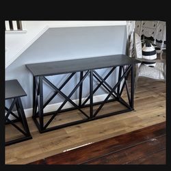 60x31 McGee And Co For Target Black Console Table And Side Table 