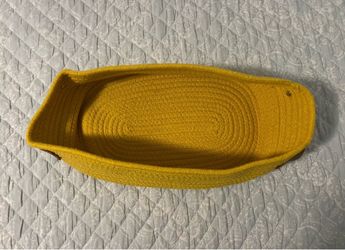 Yellow Rope Coil Storage Basket