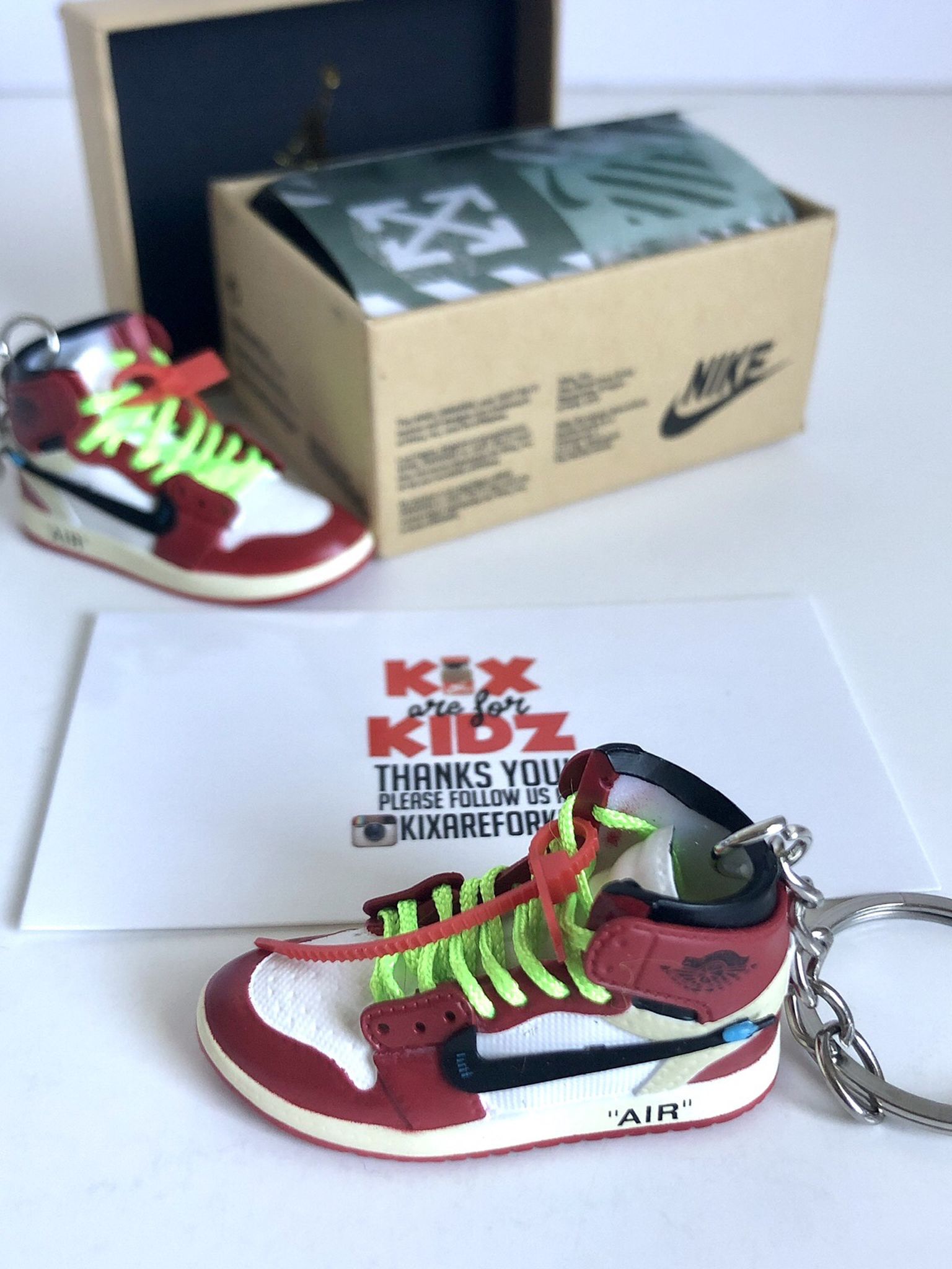 Jordan 1 Chicago Off White 3D Mini Sneaker Keychain