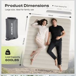 Brand new  Self-Inflating Sleeping Pad with Portable Electric Air Pump, 4in Thick Memory Foam Campin