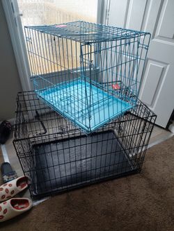 2 cages medium and large