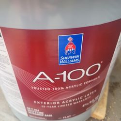 5 Gallons  Exterior Flat Gray Paint A100