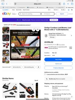 Outigo cordless blower. Brand new $85