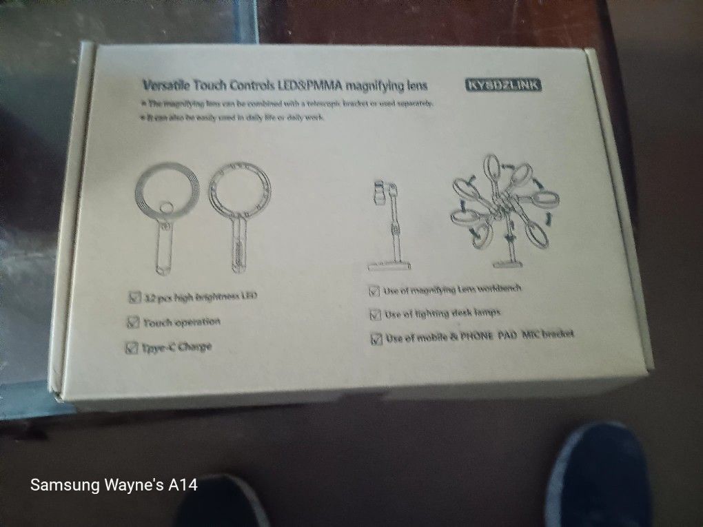 2 boxs touch control led&pmma magnifying lens $15 eash