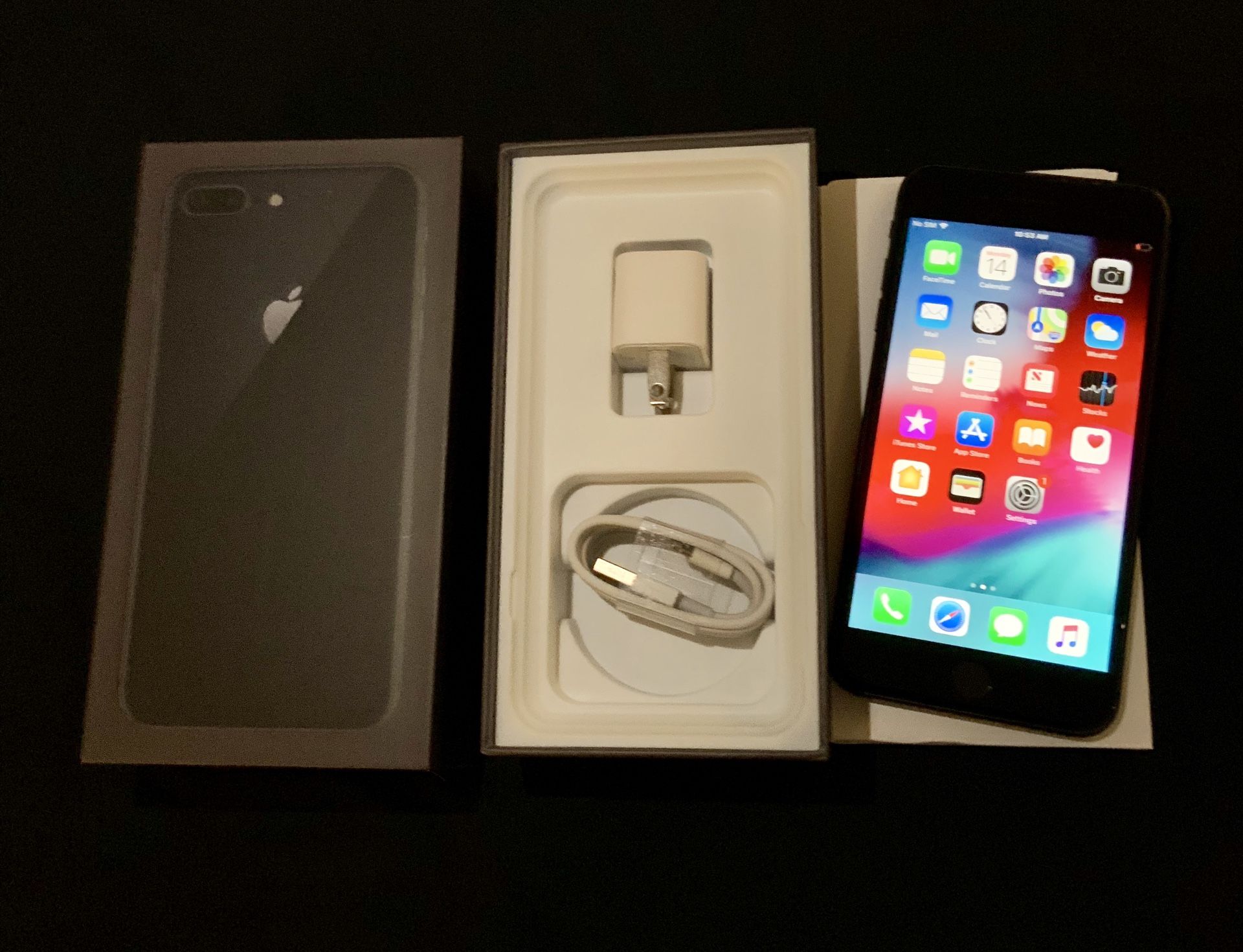 Black Apple iPhone 8 Plus 256GB Verizon Unlocked Smartphone, 8+ space grey