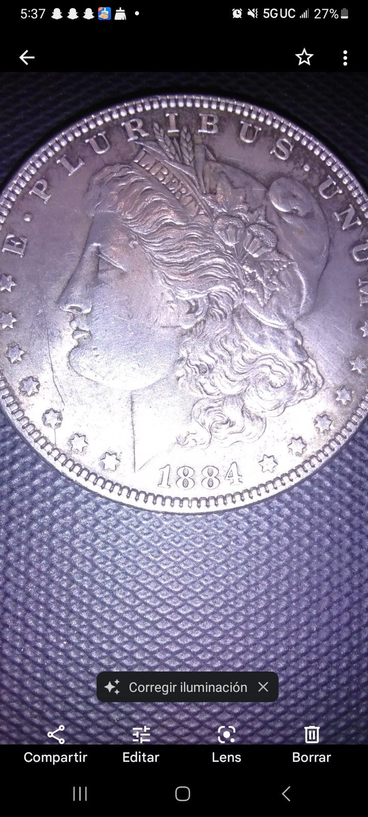 Silver Morgan One Dollar 1884
