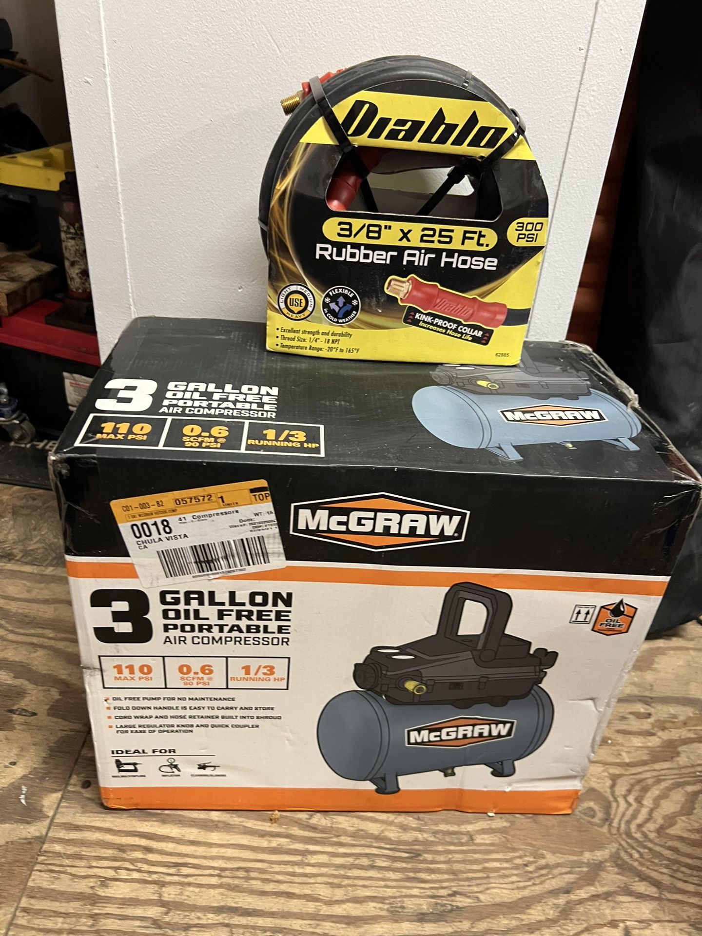 Air Compressor And Hose Brand New
