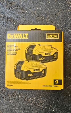 Dewalt 20 Volt Duel Pack 4ah Batteries 20V Battery 2 pack