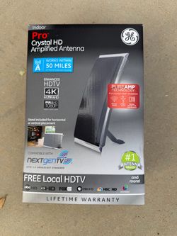 GE Pro Crystal HD Indoor Amplified TV Antenna