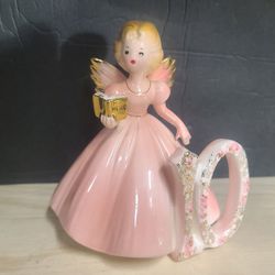 Beautiful Vintage Josef Originals Porcelain Angel Birthday Girl Age 10