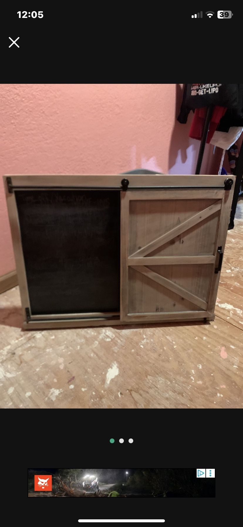 Chalk Board With Sliding Door 