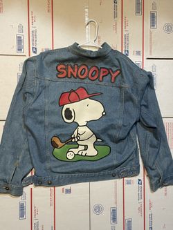 vtg snoopy denim jacket - Large