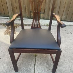 Antique Wooden Chair with Padded Seat , 24 wide, 39 high back, seat at 19 high, $25