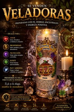 Veladora Lluvia de Suerte — Abre Caminos a la Prosperidad 🍀