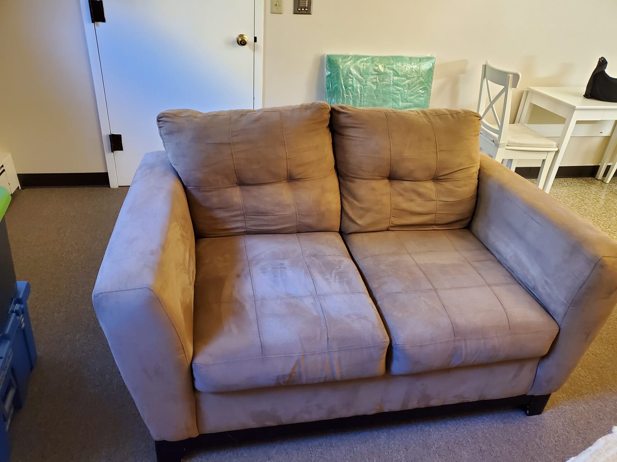Light Brown Suede Couch