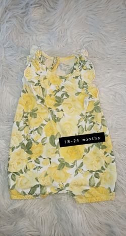 Yellow flower baby one piece