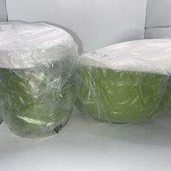 Tupperware Green Mixing Bowl Set Of 5