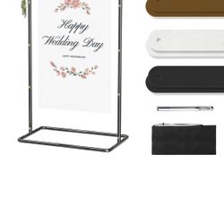 Blcak Wedding Sign Holder Adjustable  X(14)