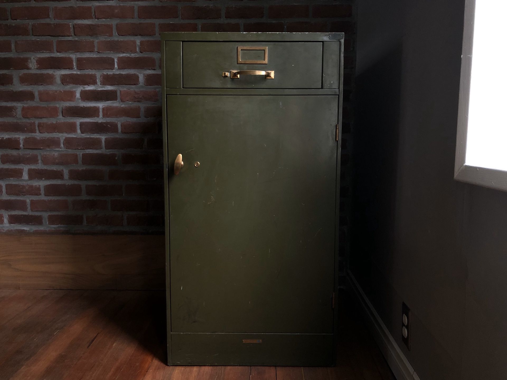 Vintage US Postal Service Metal Cabinet made by The Globe Wernicke Co.