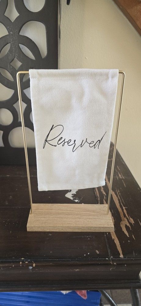 Reserved Table Top Sign