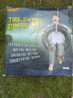 Spirit Halloween Tire Swing Zombie Boy