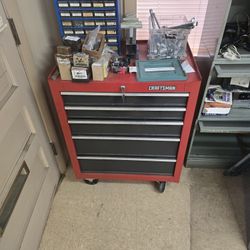 TOOLS AND CRAFTSMAN CABINET 