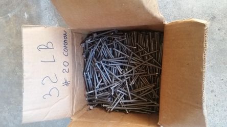 Nails,16D and 20D common bright construction nails and 1/2 lag bolts