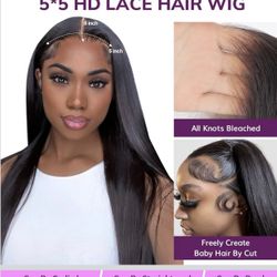32” HUMAN HAIR STRAIGHT HD LACE WIG 