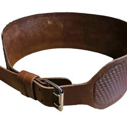 NEW Saddle Skirting Leather Weight Lifting Support Belt Custom Handmade Hand Stamped and Stained Gym Training Workout Powerlift Bodybuilding