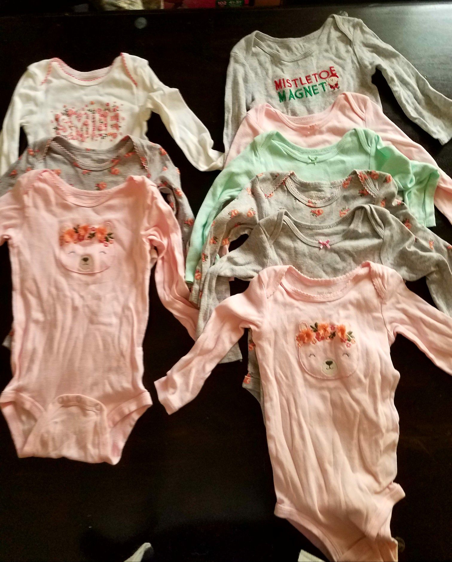 9 onsies size 12 and 18 months
