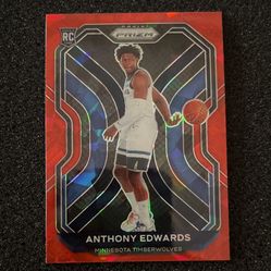 Anthony Edward’s Prizm No.258 Red Cracked Ice