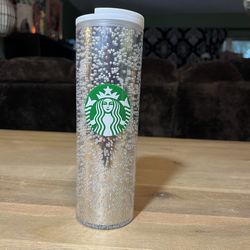 Starbucks Silver Bubbly Tumbler Coffee Cup 16 oz. Platinum Bubble
