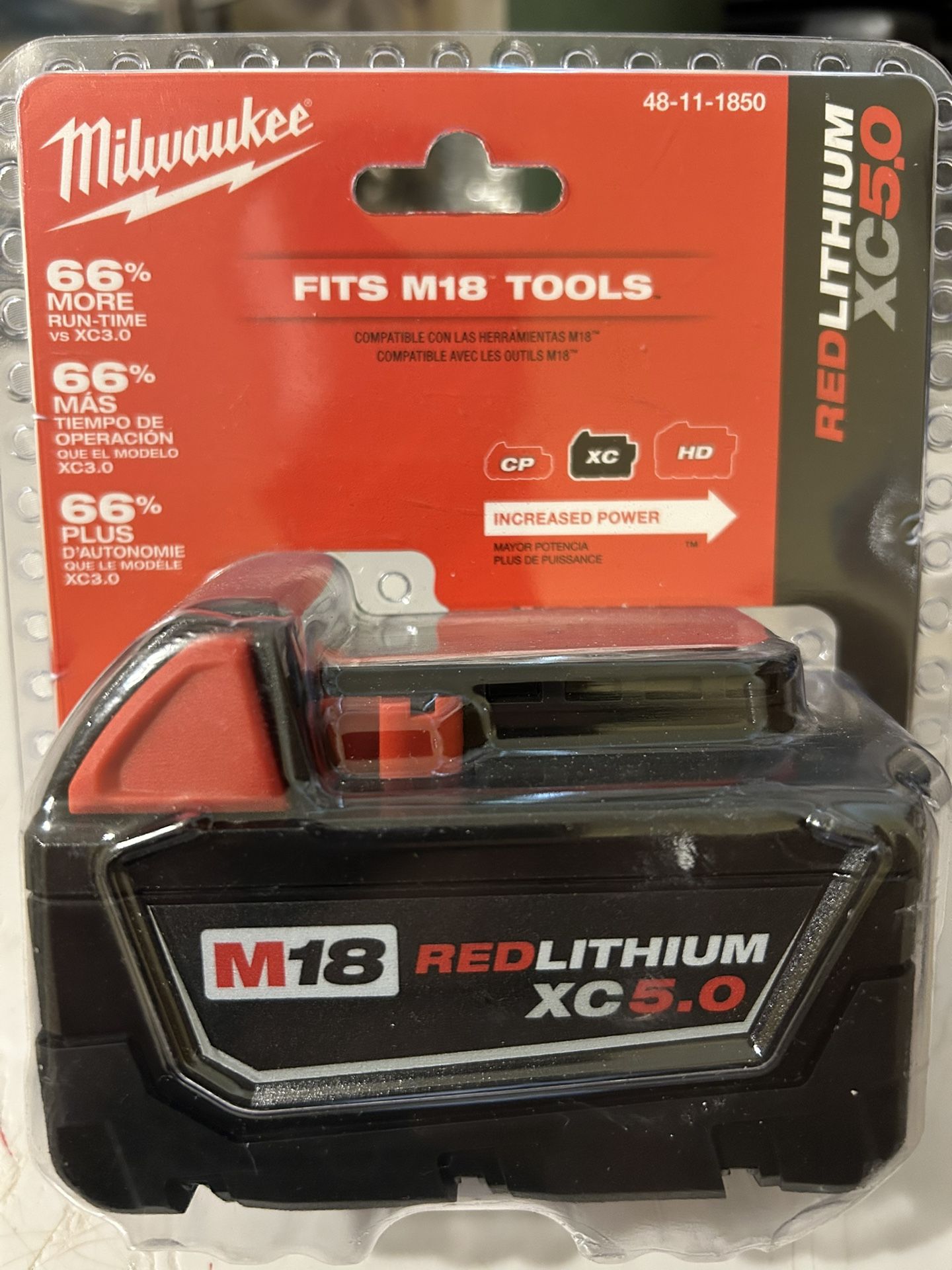 Milwaukee M18 XC 5.0 Lithium Battery