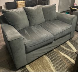 Gray loveseat