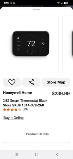 X8S Smart Thermostat Black