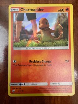 Pokemon Charmander 4/18 Detective Pikachu Common Holo HP/Damaged