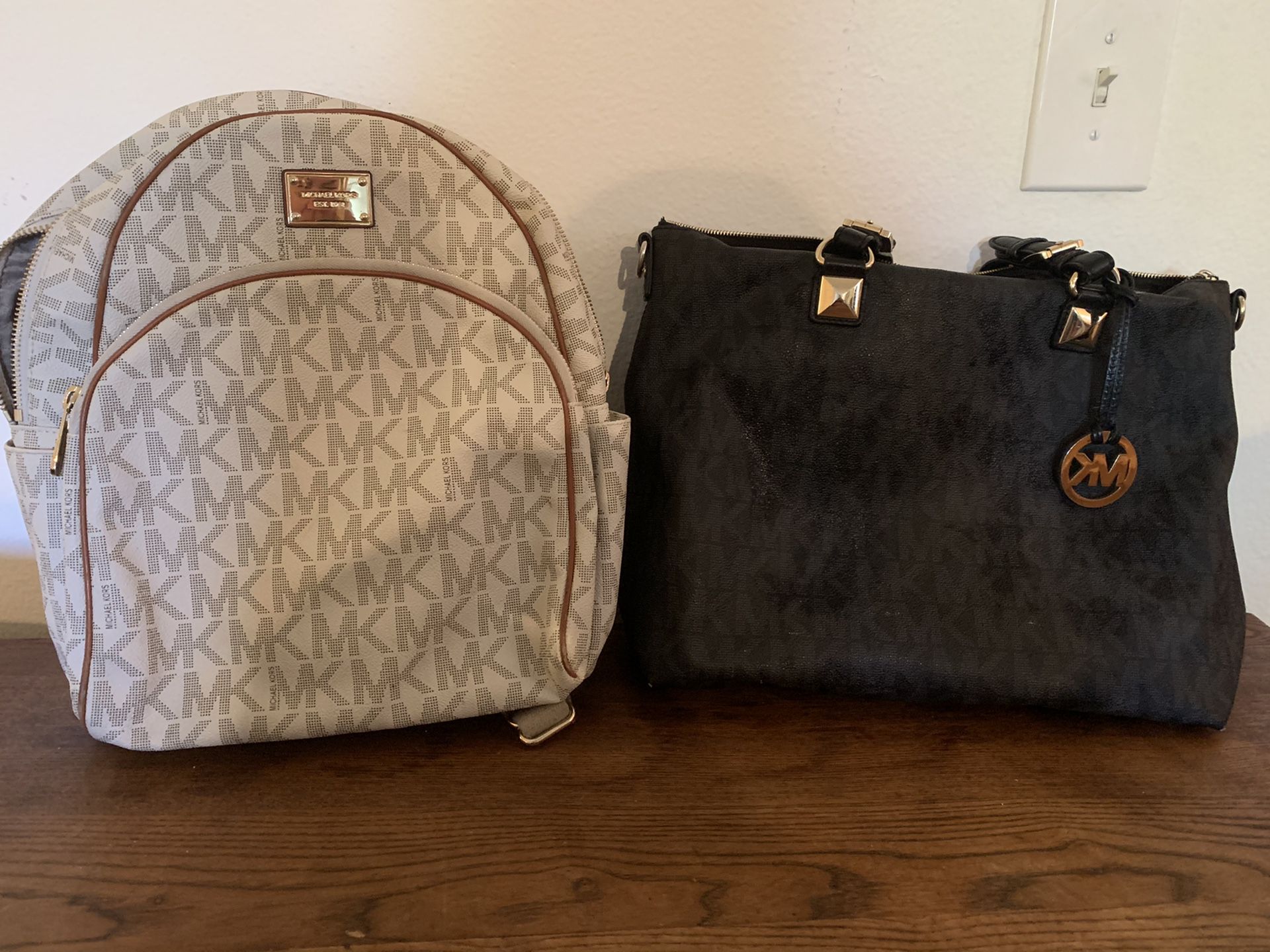 Micheal Kors Purse and backpack