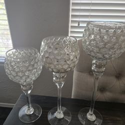 Set Of 3 Votive Candle Holders