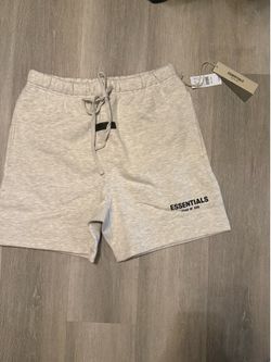 Fear of God ESSENTIALS Light Oatmeal Sweat Shorts – Size Medium