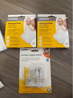 NEW Medela Hydrogel Pads & Free Contact Nipple Shield Bundle