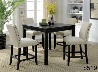 Counter height dining table set