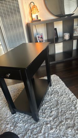 Black side table