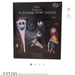 Tim Burton's The Nightmare Before Christmas Jack Skellington and Sally Prime 3D 500 Pieces Puzzle
