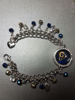 Los Angeles Rams Personalized Charm Bracelet