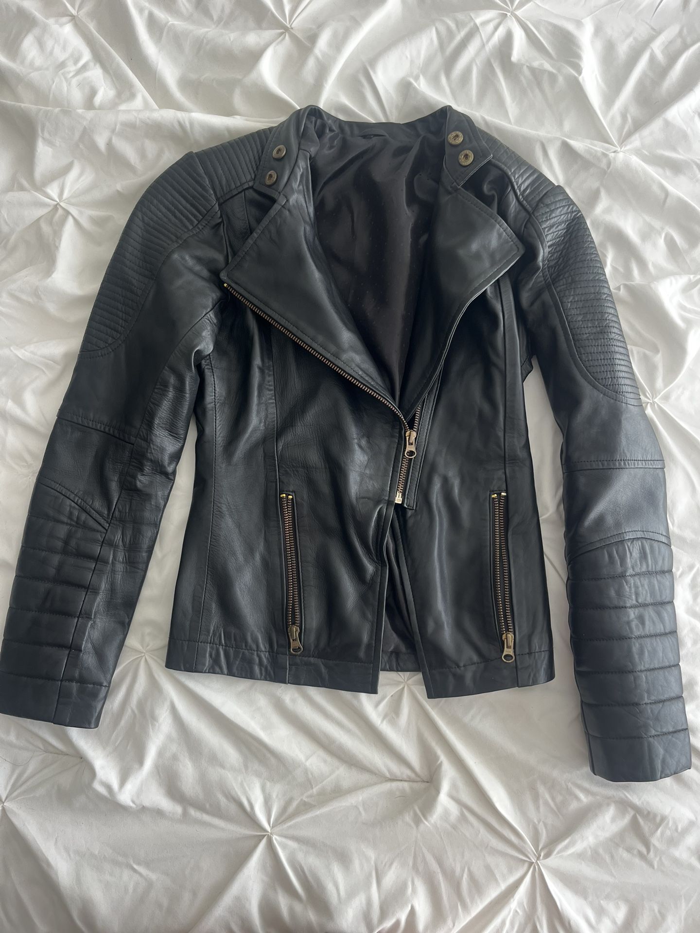 Leather Jacket Size S New 