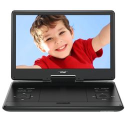 ieGeek 15.9" Portable DVD Player with 14.1" Swivel Screen, HDMI Input, 6-Hour Rechargeable Battery, Region Free, USB/SD Playback, Ideal Gift for Senio