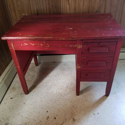 Antique Oak Teacher's Desk 