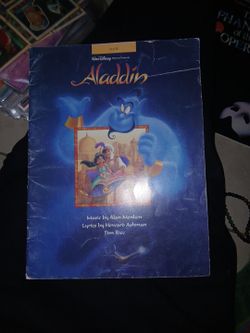 This vintage Hal Leonard Disney Aladdin Flute Sheet Music Book (1992) i